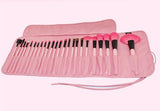 24-stykke makeup-børste sat i pink farve